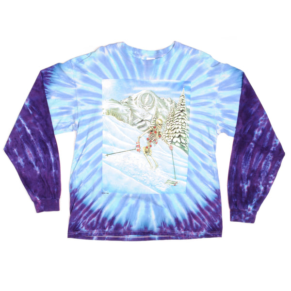 Vintage Tie-Dye The Grateful Dead Anvil Long Sleeves Tee Shirt 1995 Size XLarge.