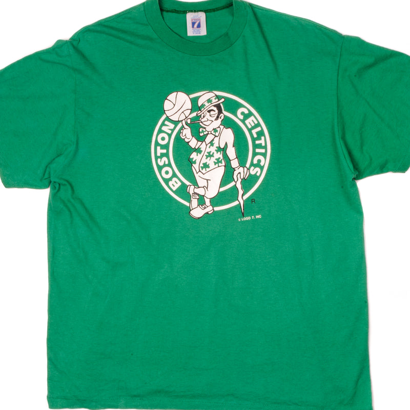 Vintage NBA Boston Celtics Tee Shirt Size Large Made in USA 1990s