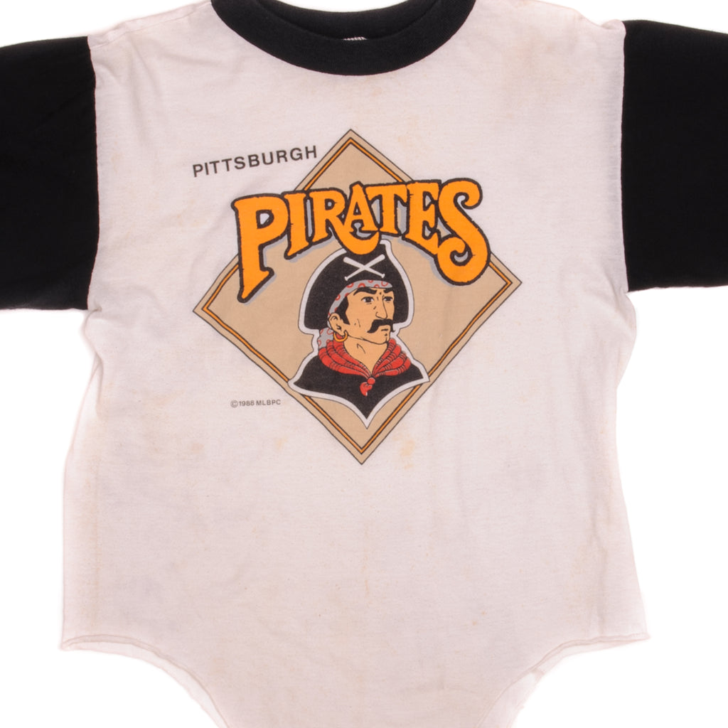 VINTAGE MLB PITTSBURGH PIRATES RAGLAN TEE SHIRT 1988 SIZE SMALL