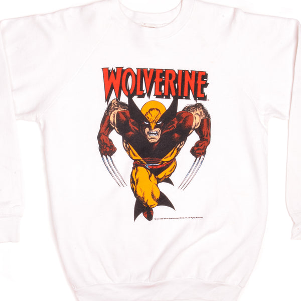 SUDADERA VINTAGE MARVEL WOLVERINE 1989 TALLA GRANDE FABRICADA EN EE. UU.