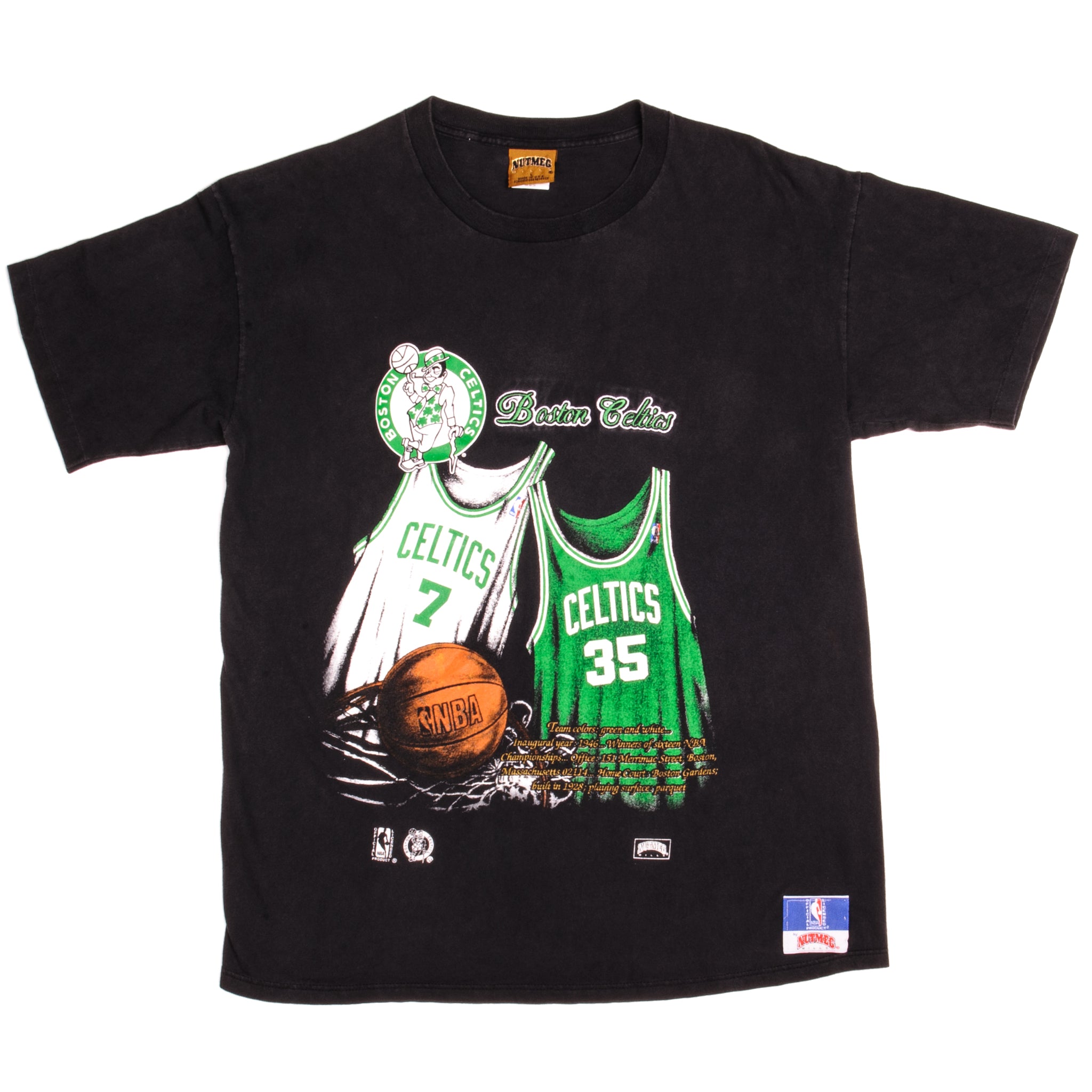Vintage NBA (Salem) - Boston Celtics Roll Em Ups T-Shirt 1990s Large