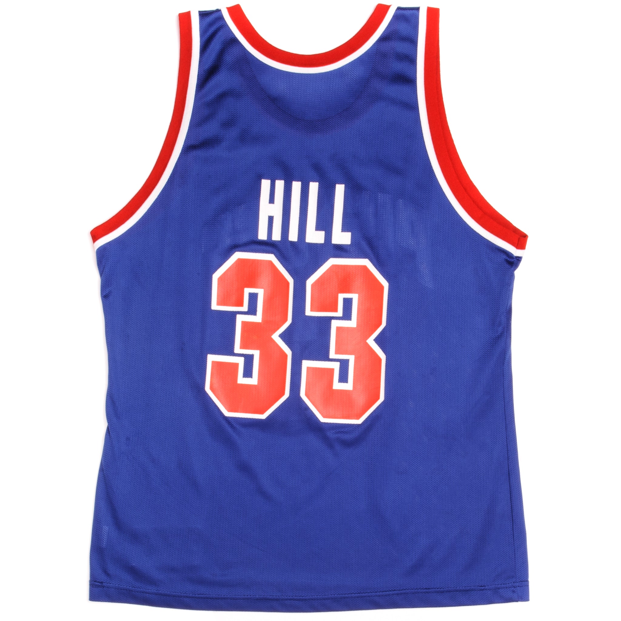 xlrepublikan Vintage 90s Detroit Pistons #33 Hill NBA Basketball Champion Jersey Size Large 14-16